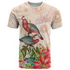 Merry Christmas Aussie Aboriginal T Shirt Rosebreasted Cockatoo Pastel - Aussie Hoodie