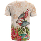Merry Christmas Aussie Aboriginal T Shirt Rosebreasted Cockatoo Pastel - Aussie Hoodie