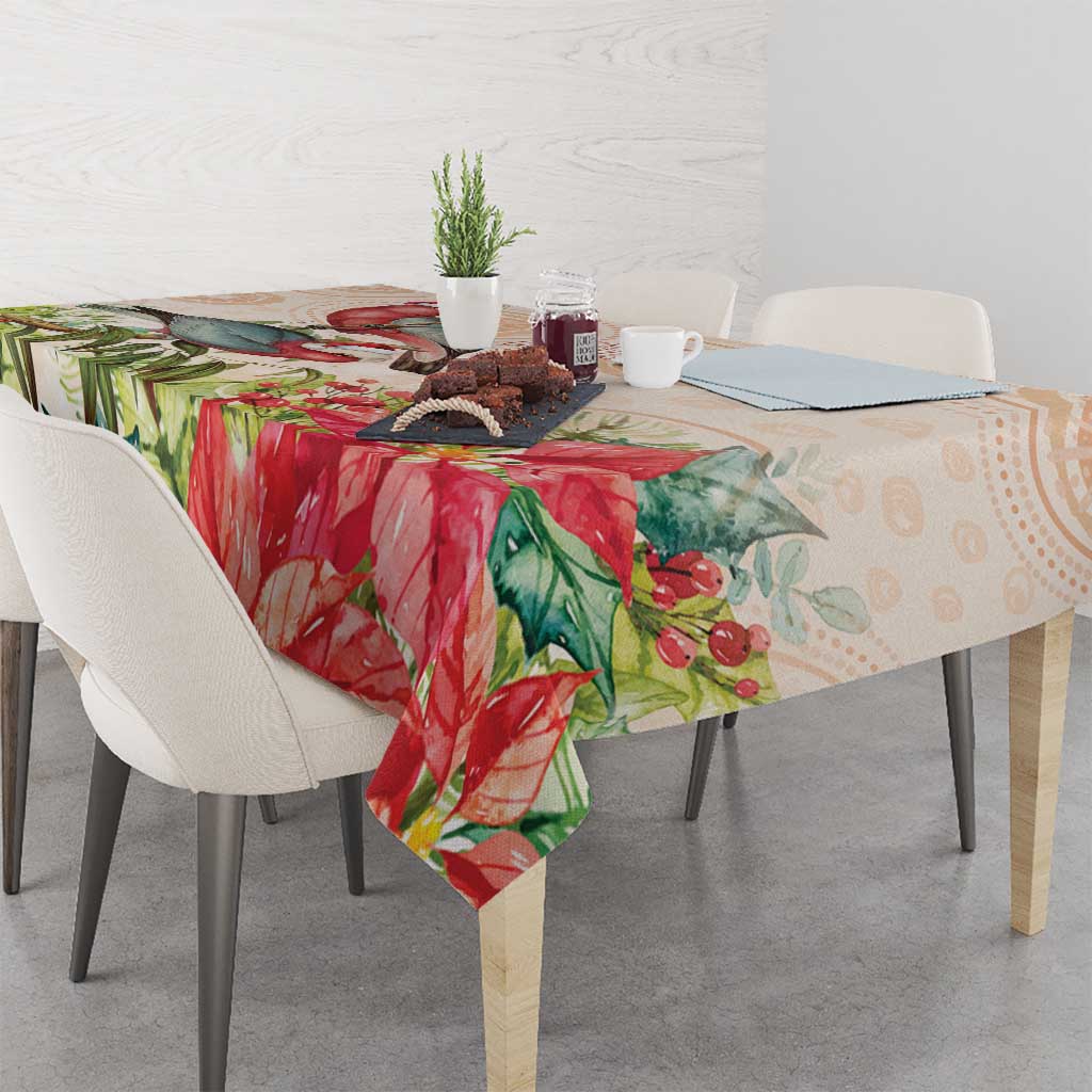 Merry Christmas Aussie Aboriginal Tablecloth Rosebreasted Cockatoo Pastel - Aussie Hoodie
