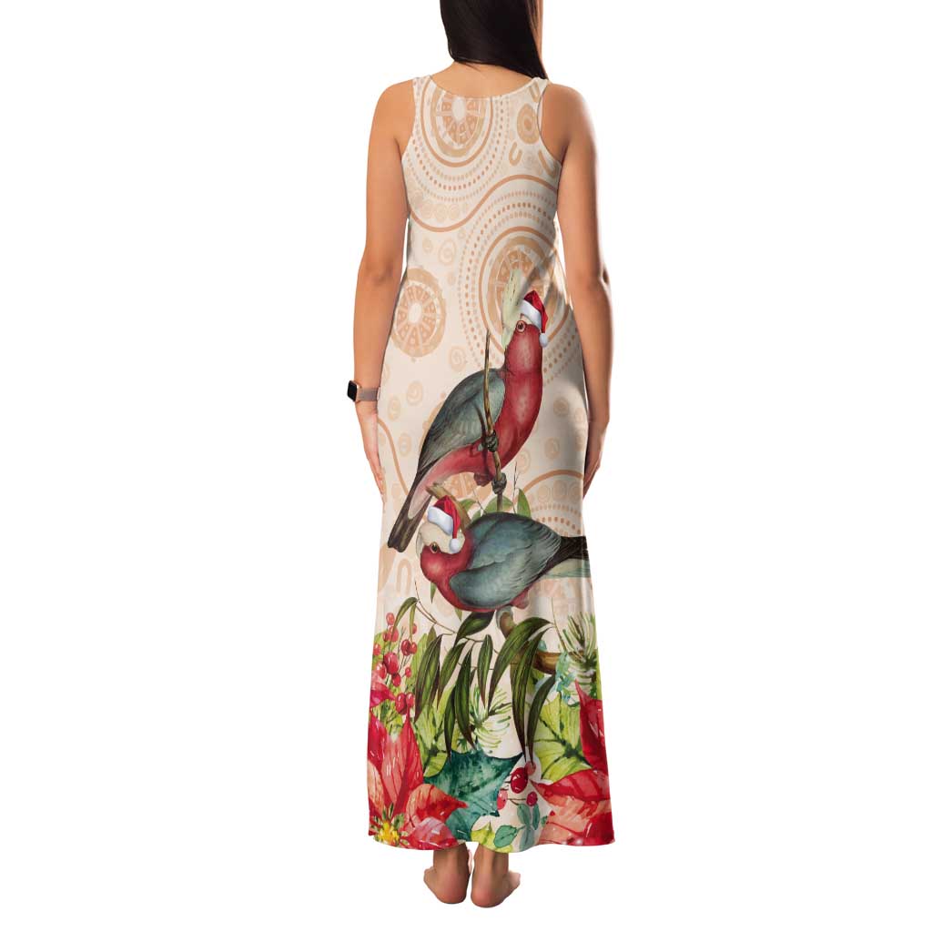 Merry Christmas Aussie Aboriginal Tank Maxi Dress Rosebreasted Cockatoo Pastel - Aussie Hoodie