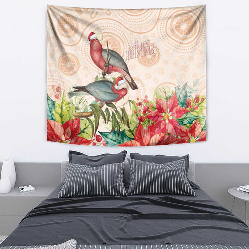 Merry Christmas Aussie Aboriginal Tapestry Rosebreasted Cockatoo Pastel - Aussie Hoodie