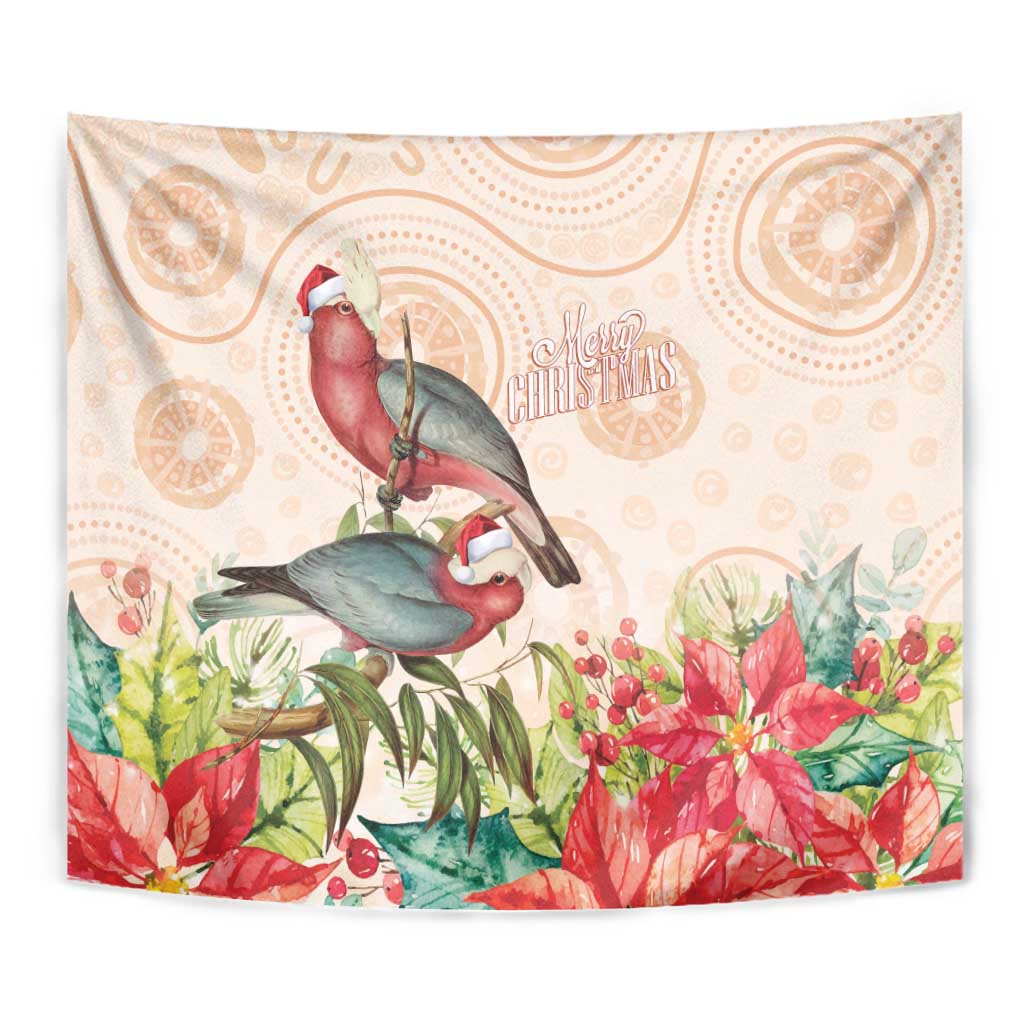 Merry Christmas Aussie Aboriginal Tapestry Rosebreasted Cockatoo Pastel - Aussie Hoodie