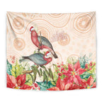 Merry Christmas Aussie Aboriginal Tapestry Rosebreasted Cockatoo Pastel - Aussie Hoodie
