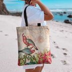 Merry Christmas Aussie Aboriginal Tote Bag Rosebreasted Cockatoo Pastel - Aussie Hoodie