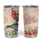 Merry Christmas Aussie Aboriginal Tumbler Cup Rosebreasted Cockatoo Pastel - Aussie Hoodie