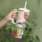 Merry Christmas Aussie Aboriginal Tumbler With Handle Rosebreasted Cockatoo Pastel - Aussie Hoodie