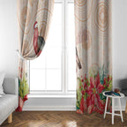 Merry Christmas Aussie Aboriginal Window Curtain Rosebreasted Cockatoo Pastel - Aussie Hoodie