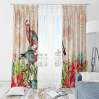 Merry Christmas Aussie Aboriginal Window Curtain Rosebreasted Cockatoo Pastel - Aussie Hoodie