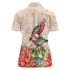 Merry Christmas Aussie Aboriginal Women Polo Shirt Rosebreasted Cockatoo Pastel - Aussie Hoodie