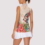 Merry Christmas Aussie Aboriginal Women Sleeveless Polo Shirt Rosebreasted Cockatoo Pastel - Aussie Hoodie