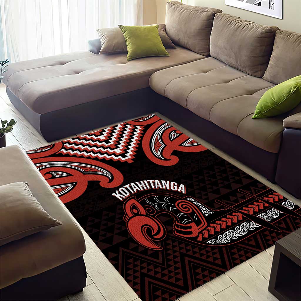Maori Waitangi Area Rug Kotahitanga Poutama Mix Whakairo - Aussie Hoodie
