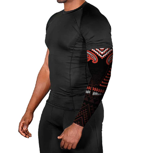 Maori Waitangi Arm Sleeves Kotahitanga Poutama Mix Whakairo - Aussie Hoodie