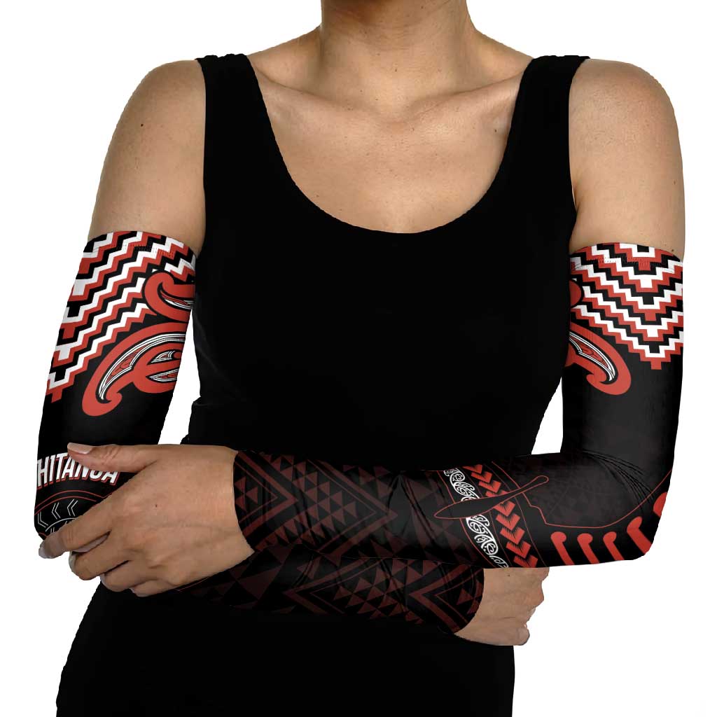 Maori Waitangi Arm Sleeves Kotahitanga Poutama Mix Whakairo - Aussie Hoodie