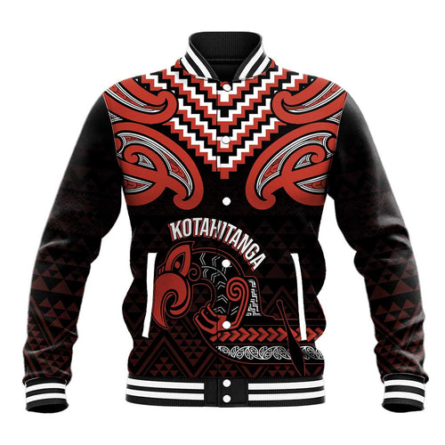 Maori Waitangi Baseball Jacket Kotahitanga Poutama Mix Whakairo - Aussie Hoodie