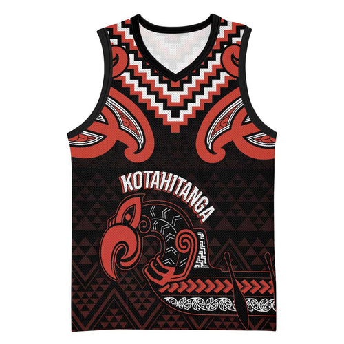 Maori Waitangi Basketball Jersey Kotahitanga Poutama Mix Whakairo - Aussie Hoodie