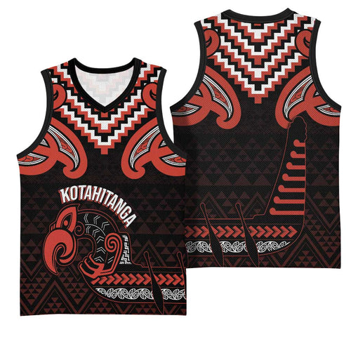 Maori Waitangi Basketball Jersey Kotahitanga Poutama Mix Whakairo - Aussie Hoodie