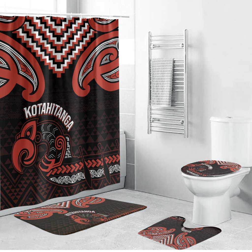Maori Waitangi Bathroom Set Kotahitanga Poutama Mix Whakairo - Aussie Hoodie