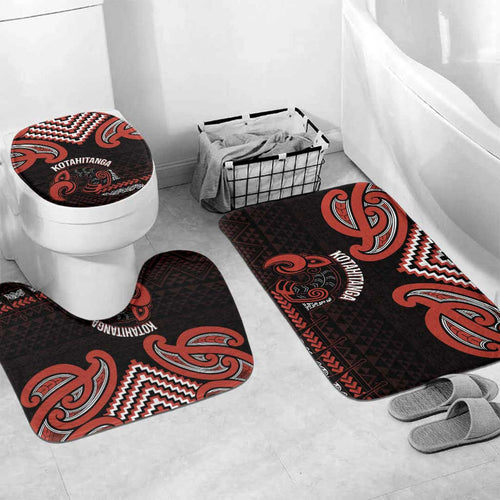 Maori Waitangi Bathroom Set Kotahitanga Poutama Mix Whakairo - Aussie Hoodie