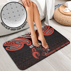 Maori Waitangi Bathroom Set Kotahitanga Poutama Mix Whakairo - Aussie Hoodie