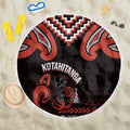 Maori Waitangi Beach Blanket Kotahitanga Poutama Mix Whakairo - Aussie Hoodie