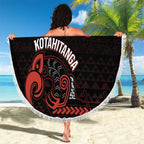 Maori Waitangi Beach Blanket Kotahitanga Poutama Mix Whakairo - Aussie Hoodie