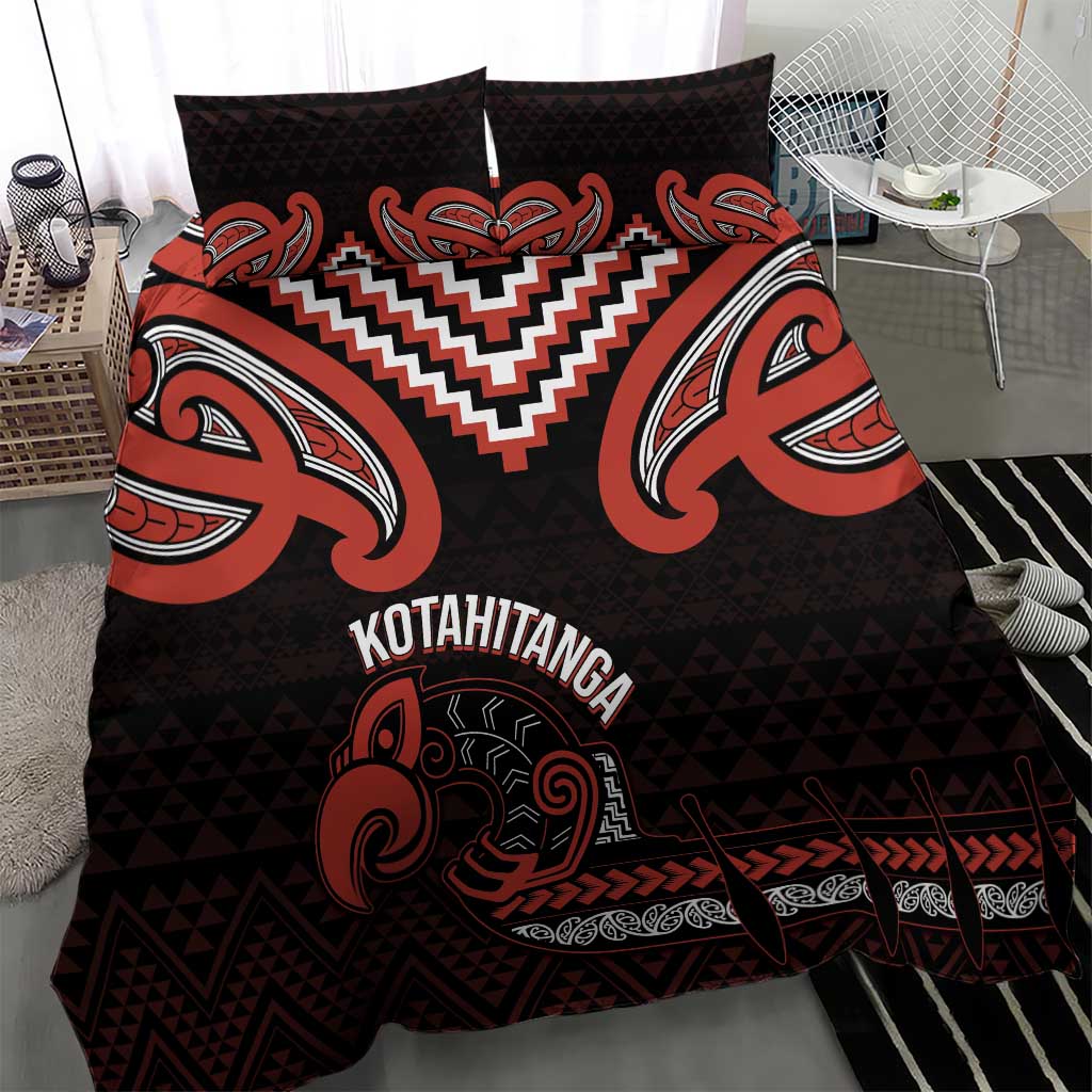 Maori Waitangi Bedding Set Kotahitanga Poutama Mix Whakairo - Aussie Hoodie