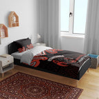 Maori Waitangi Bedding Set Kotahitanga Poutama Mix Whakairo - Aussie Hoodie