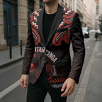 Maori Waitangi Blazer Kotahitanga Poutama Mix Whakairo - Aussie Hoodie