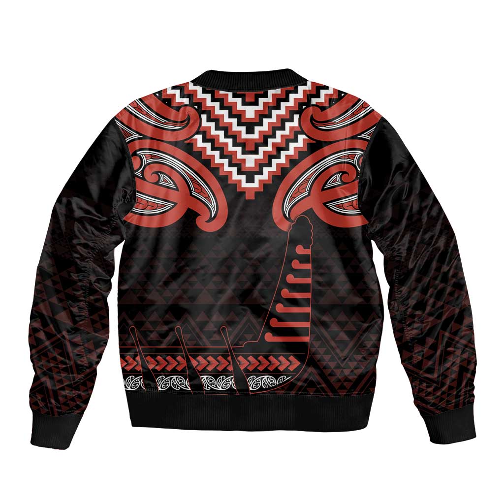 Maori Waitangi Bomber Jacket Kotahitanga Poutama Mix Whakairo - Aussie Hoodie