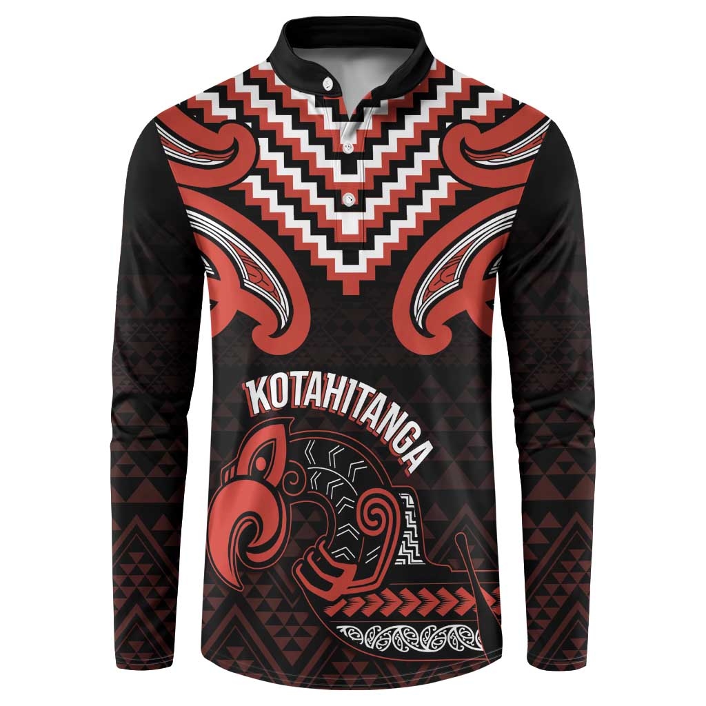 Maori Waitangi Button Sweatshirt Kotahitanga Poutama Mix Whakairo - Aussie Hoodie
