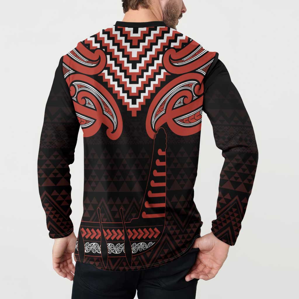 Maori Waitangi Button Sweatshirt Kotahitanga Poutama Mix Whakairo - Aussie Hoodie