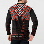 Maori Waitangi Button Sweatshirt Kotahitanga Poutama Mix Whakairo - Aussie Hoodie