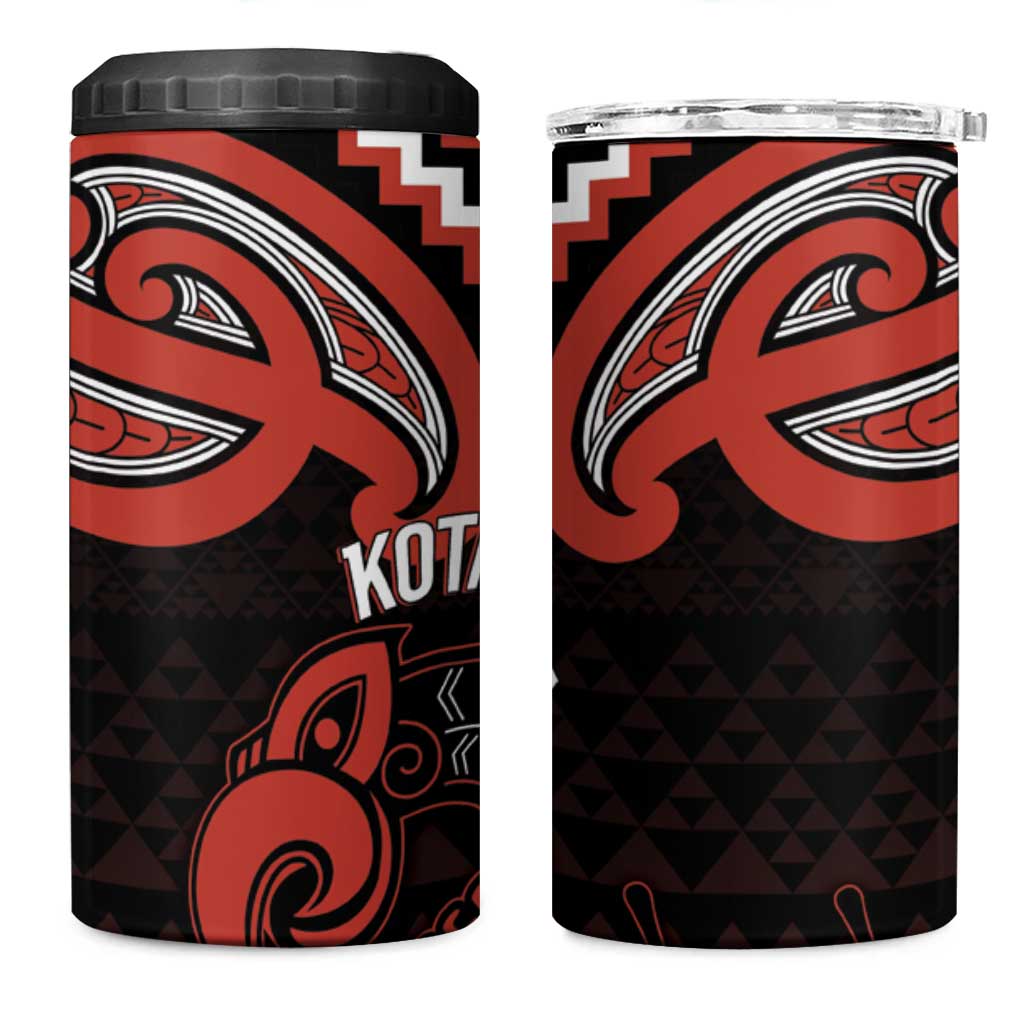 Maori Waitangi 4 in 1 Can Cooler Tumbler Kotahitanga Poutama Mix Whakairo - Aussie Hoodie