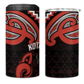 Maori Waitangi 4 in 1 Can Cooler Tumbler Kotahitanga Poutama Mix Whakairo - Aussie Hoodie