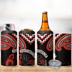 Maori Waitangi 4 in 1 Can Cooler Tumbler Kotahitanga Poutama Mix Whakairo - Aussie Hoodie