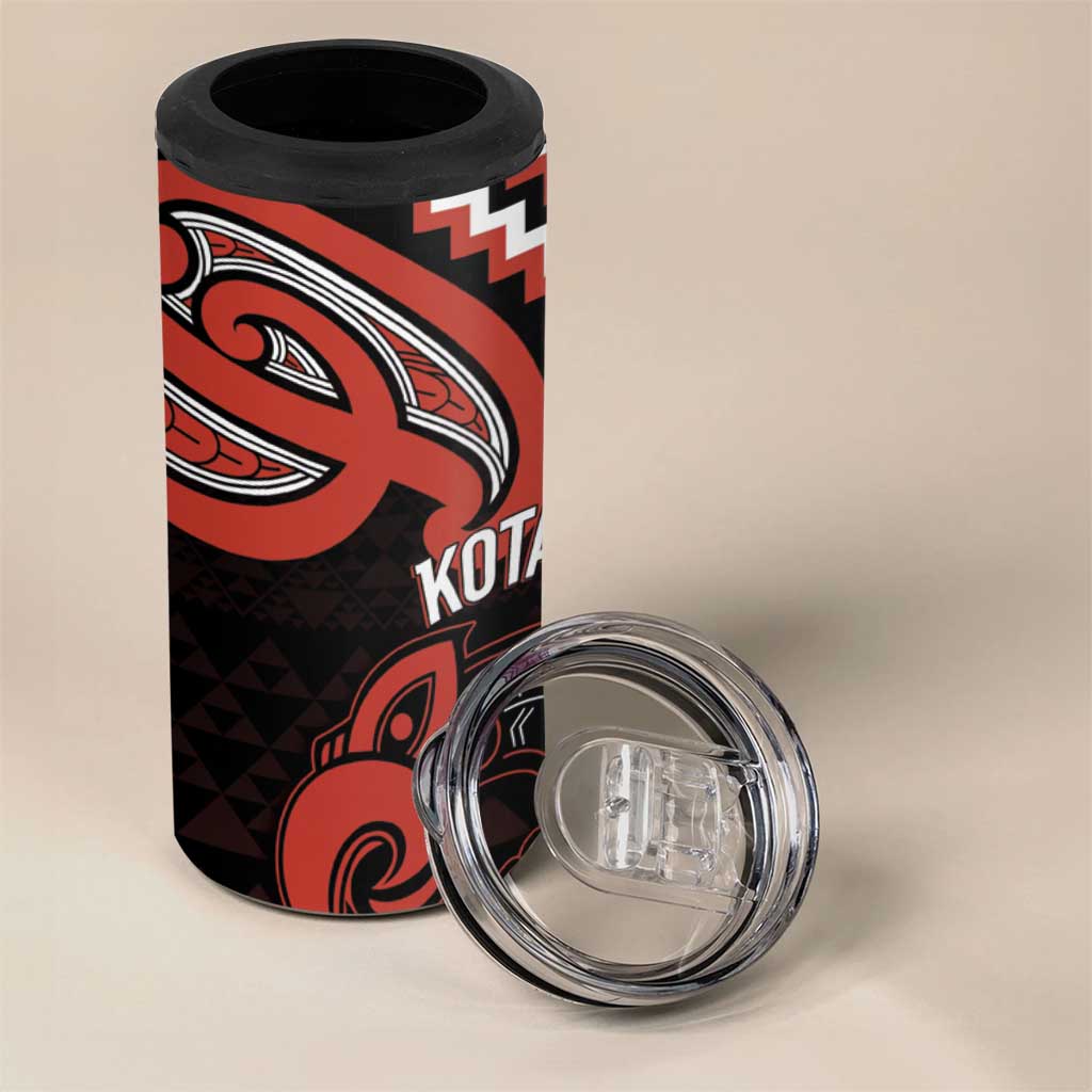 Maori Waitangi 4 in 1 Can Cooler Tumbler Kotahitanga Poutama Mix Whakairo - Aussie Hoodie