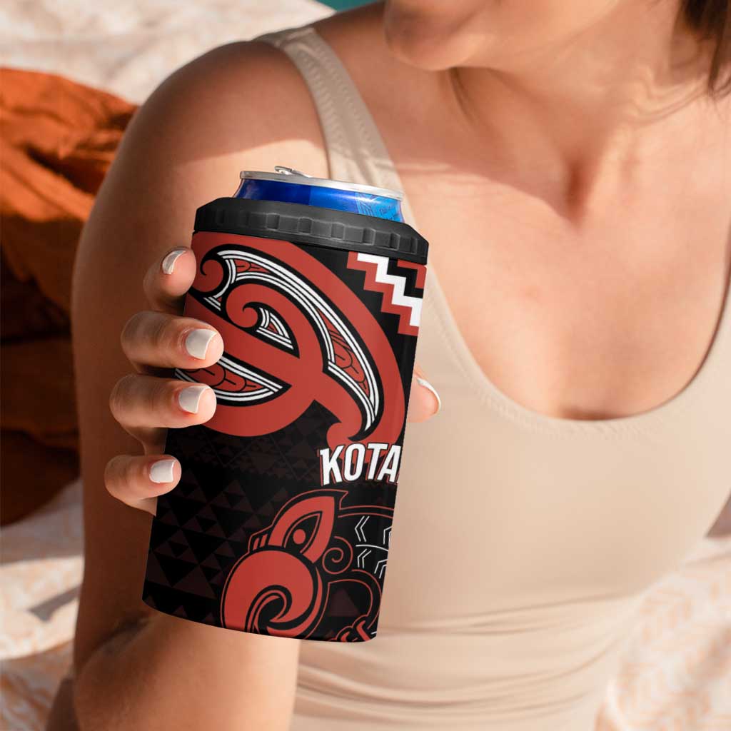 Maori Waitangi 4 in 1 Can Cooler Tumbler Kotahitanga Poutama Mix Whakairo - Aussie Hoodie
