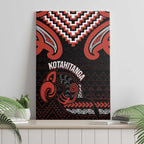 Maori Waitangi Canvas Wall Art Kotahitanga Poutama Mix Whakairo - Aussie Hoodie