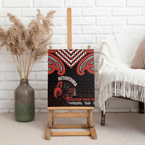 Maori Waitangi Canvas Wall Art Kotahitanga Poutama Mix Whakairo - Aussie Hoodie