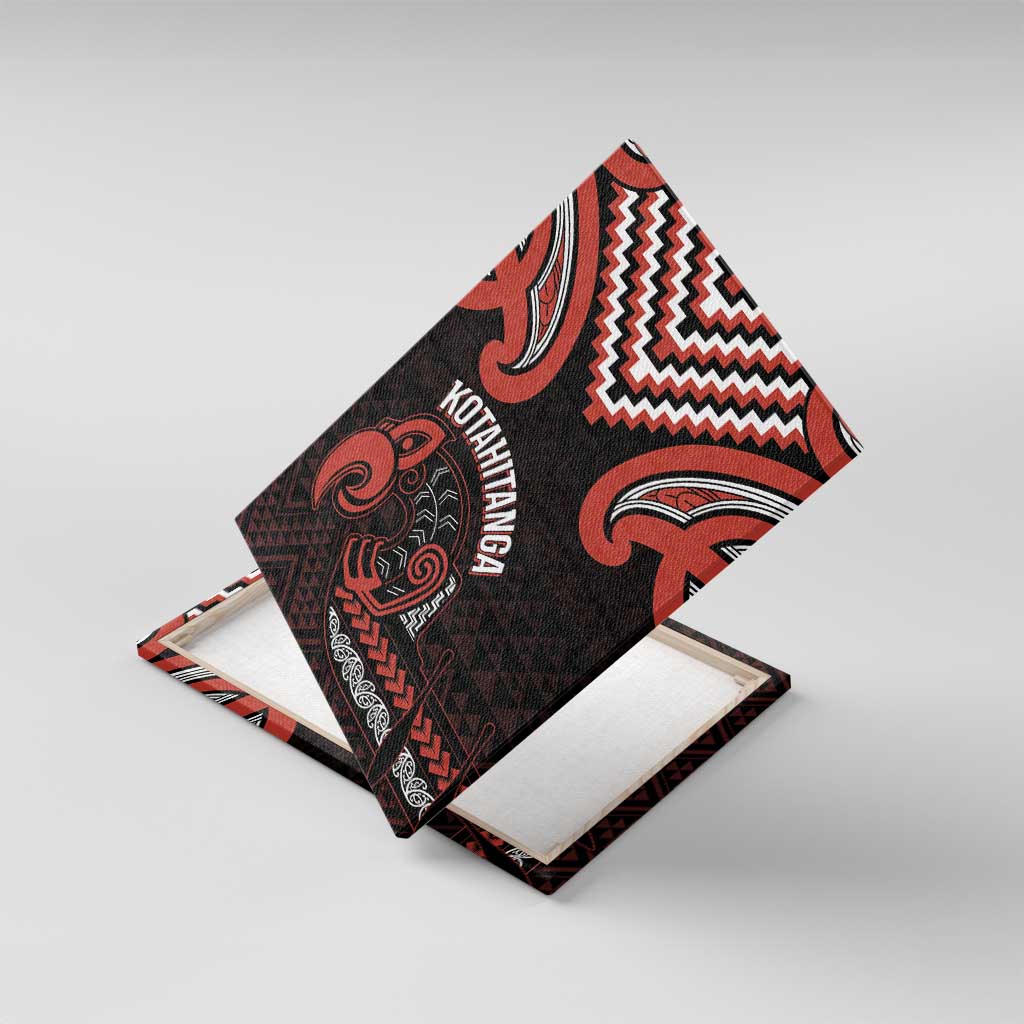 Maori Waitangi Canvas Wall Art Kotahitanga Poutama Mix Whakairo - Aussie Hoodie