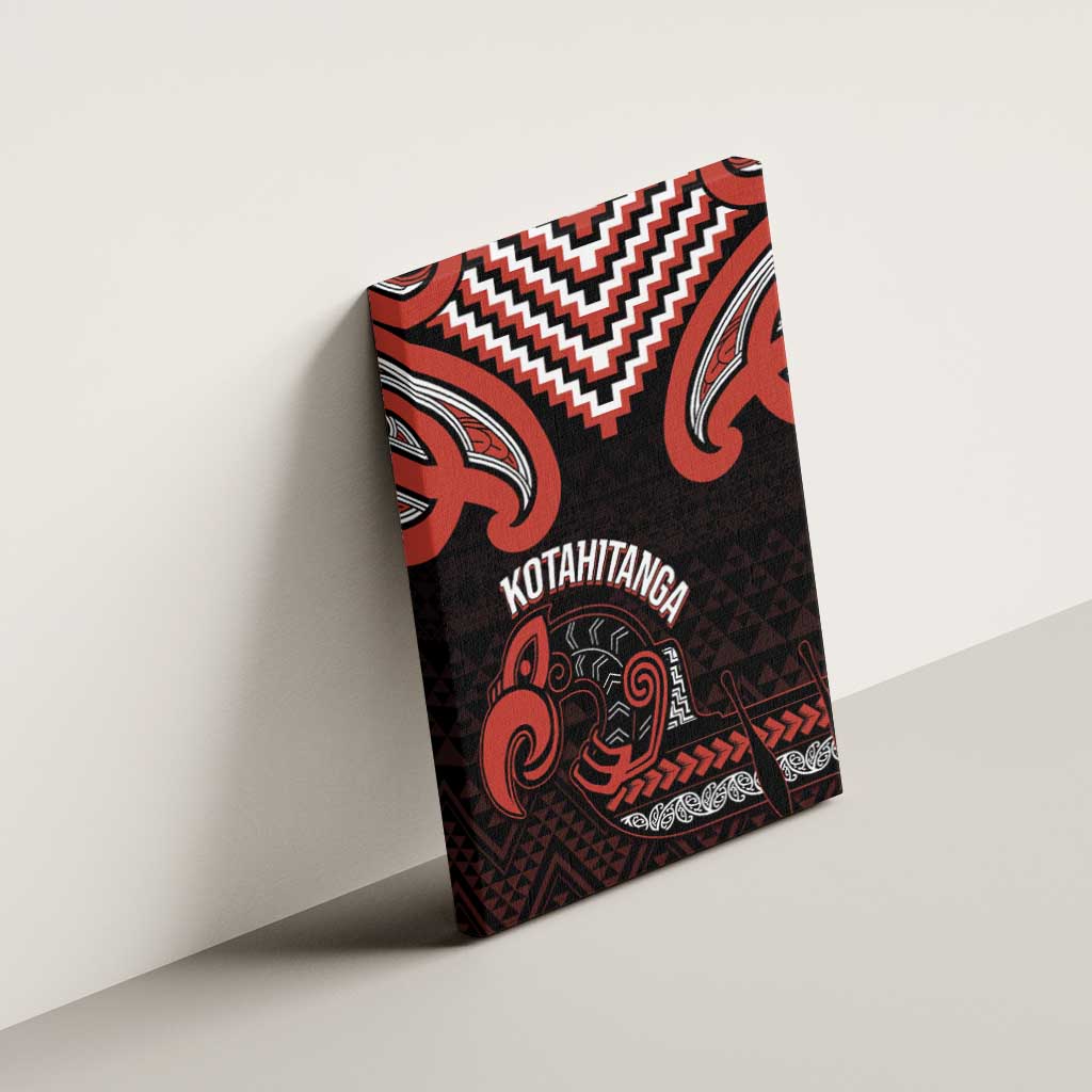 Maori Waitangi Canvas Wall Art Kotahitanga Poutama Mix Whakairo - Aussie Hoodie
