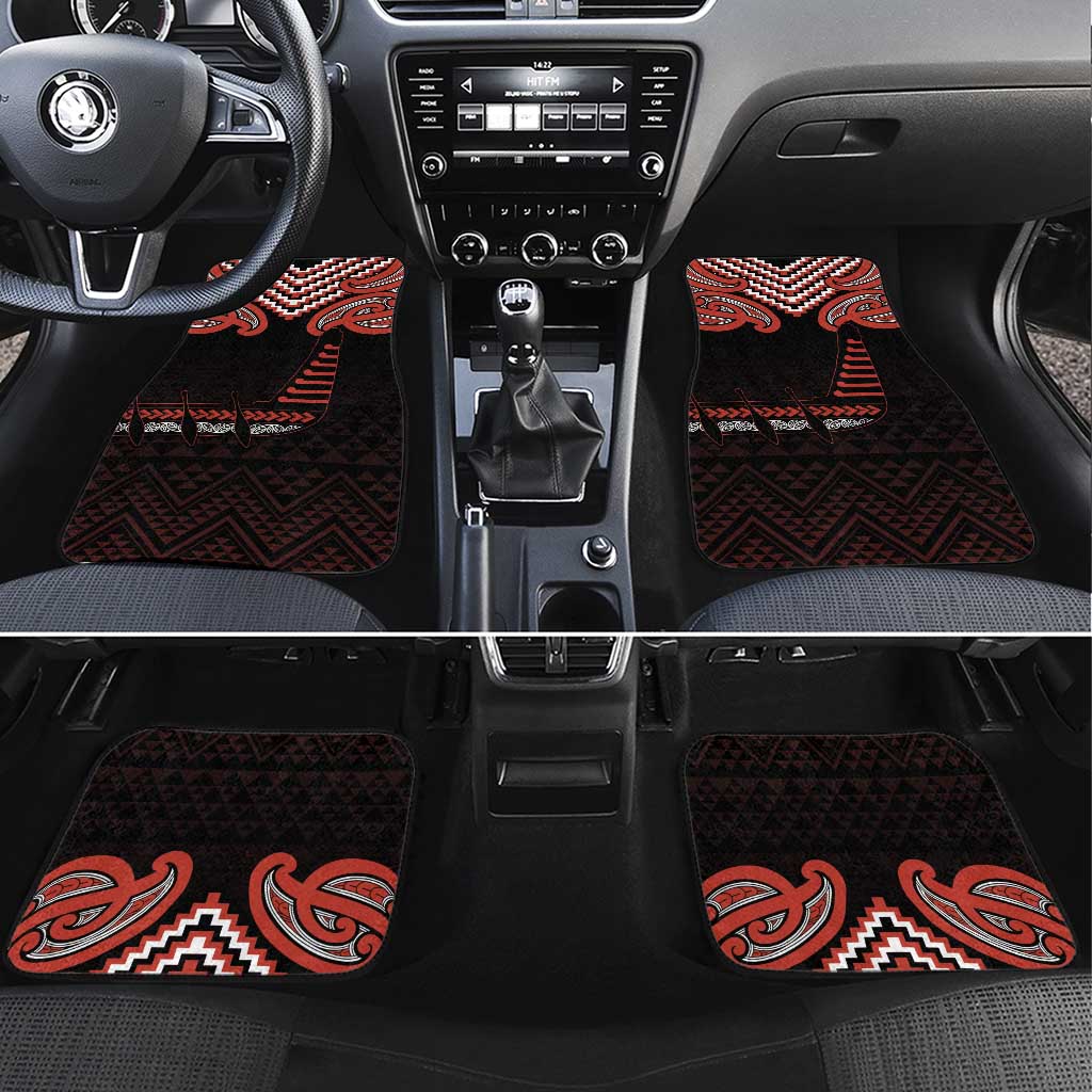 Maori Waitangi Car Mats Kotahitanga Poutama Mix Whakairo - Aussie Hoodie