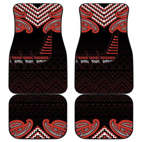 Maori Waitangi Car Mats Kotahitanga Poutama Mix Whakairo - Aussie Hoodie