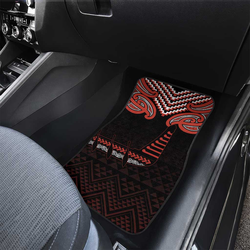 Maori Waitangi Car Mats Kotahitanga Poutama Mix Whakairo - Aussie Hoodie