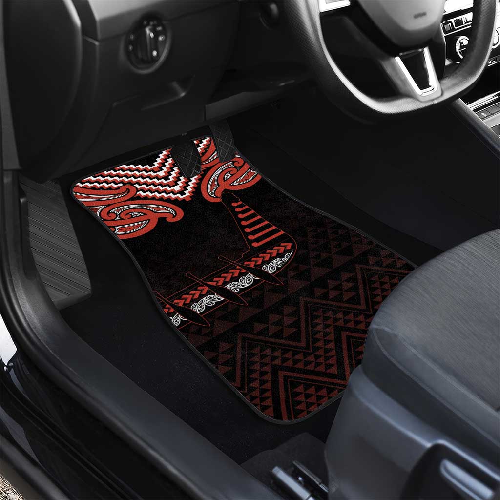 Maori Waitangi Car Mats Kotahitanga Poutama Mix Whakairo - Aussie Hoodie