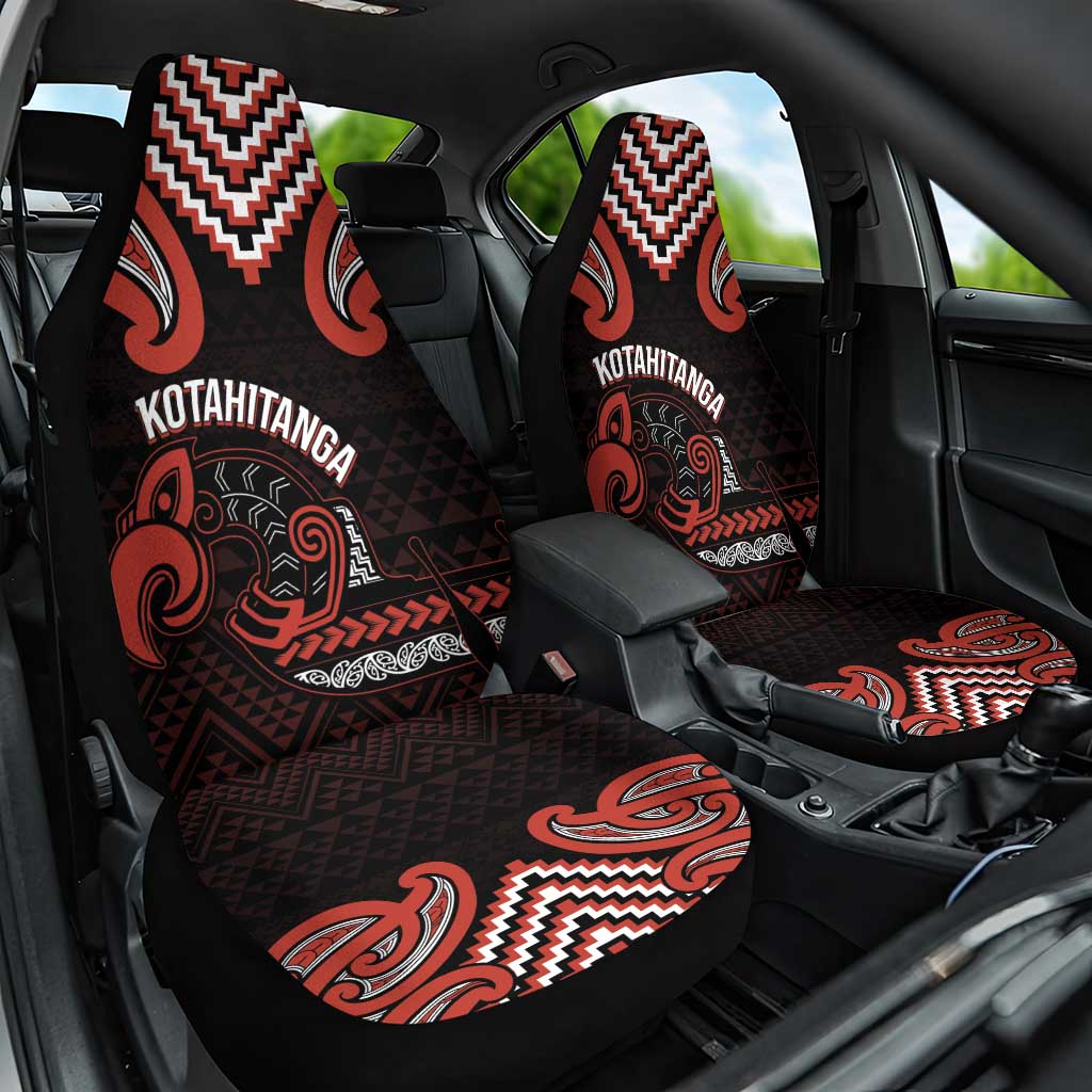 Maori Waitangi Car Seat Cover Kotahitanga Poutama Mix Whakairo - Aussie Hoodie