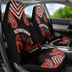 Maori Waitangi Car Seat Cover Kotahitanga Poutama Mix Whakairo - Aussie Hoodie
