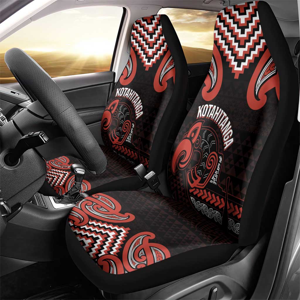 Maori Waitangi Car Seat Cover Kotahitanga Poutama Mix Whakairo - Aussie Hoodie