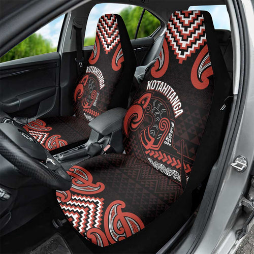 Maori Waitangi Car Seat Cover Kotahitanga Poutama Mix Whakairo - Aussie Hoodie