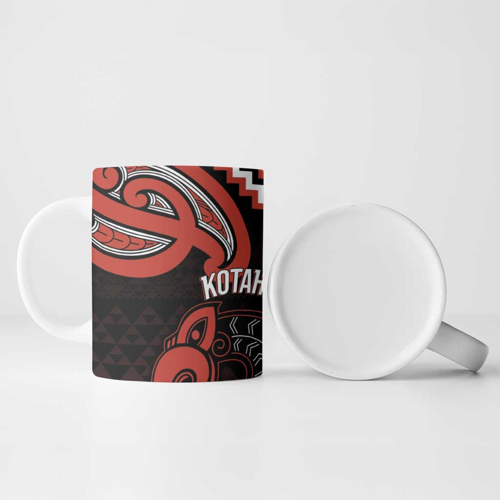 Maori Waitangi Ceramic Mug Kotahitanga Poutama Mix Whakairo - Aussie Hoodie